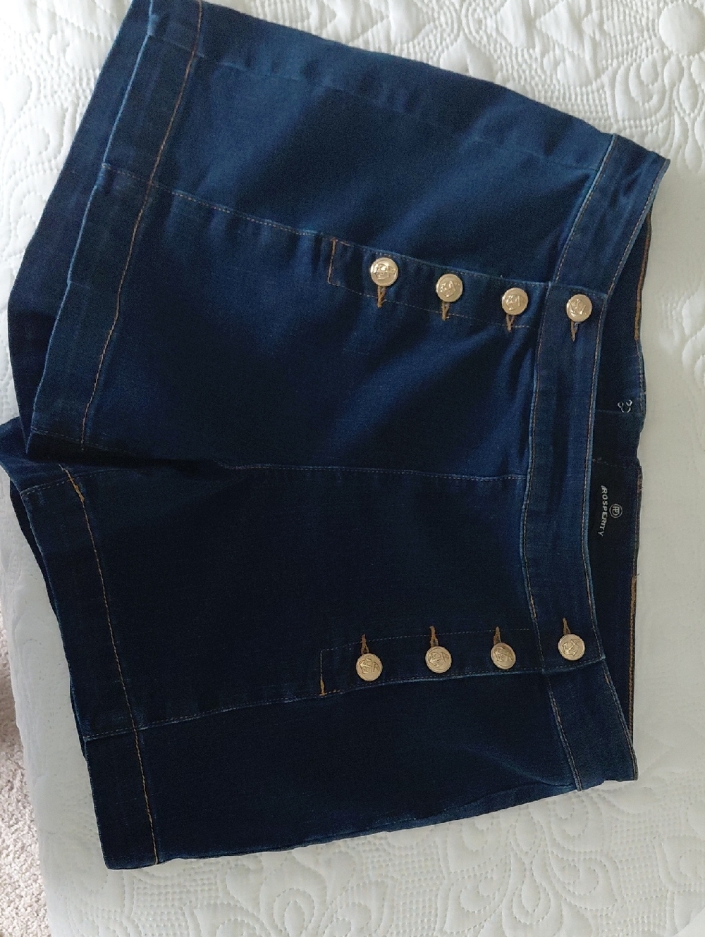 Prosperity Dark Blue Denim Sailor Shorts